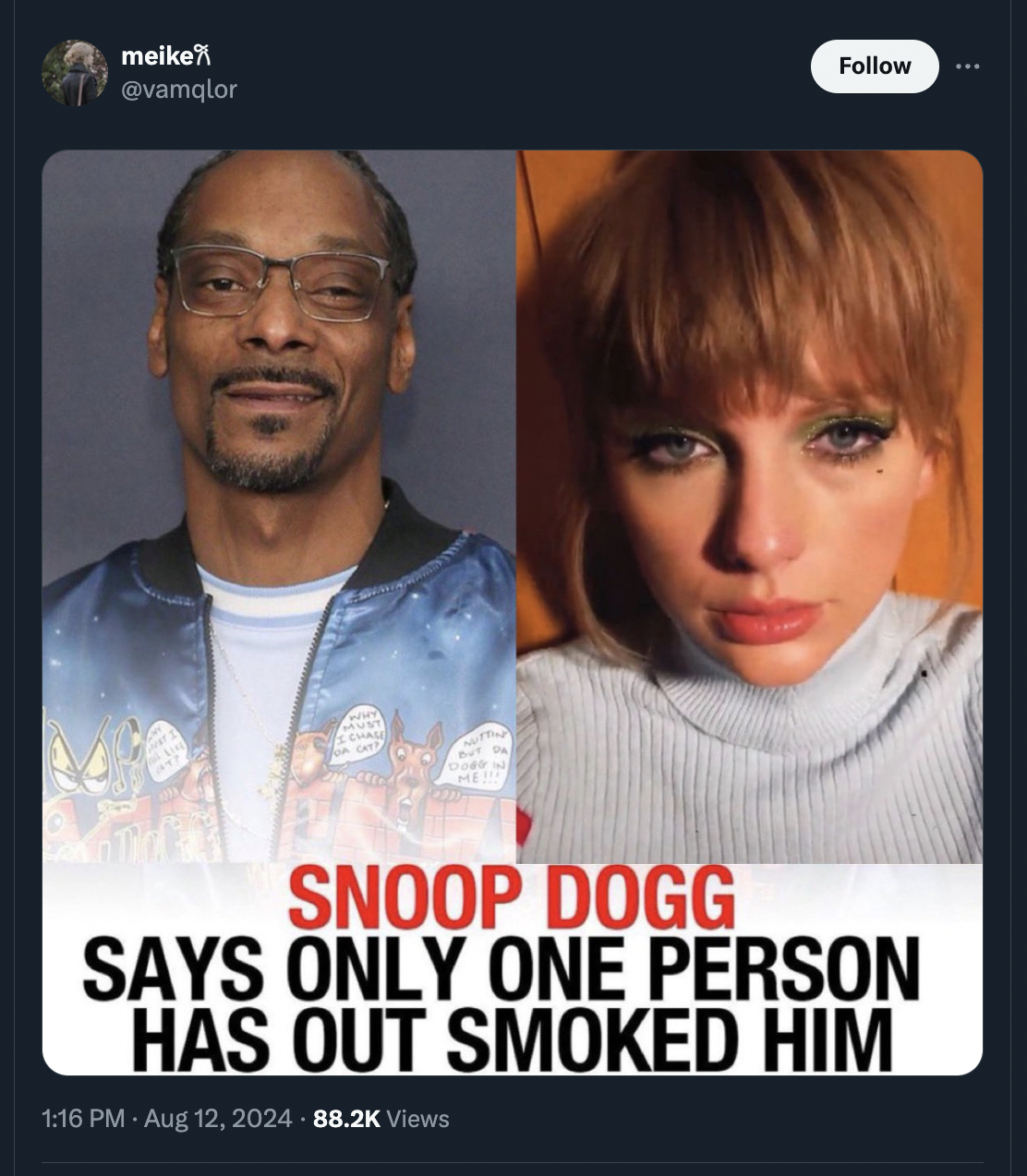 snoop dogg says only one person has out smoked him - meike Snoop Dogg Says Only One Person Has Out Smoked Him Views